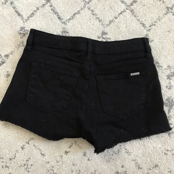 Black denim jean shorts *only worn once* - Picture 2 of 3